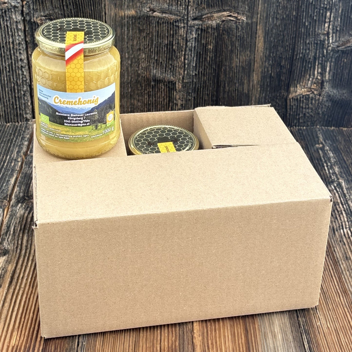 Bio Cremehonig 1000g cremig gerührt - 6er-Karton - aus Göstling - BioImkerei Blamauer